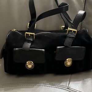 Maxx New York Elegant Black Leather Handbag